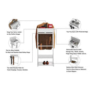 White Portable Clothes Hanger